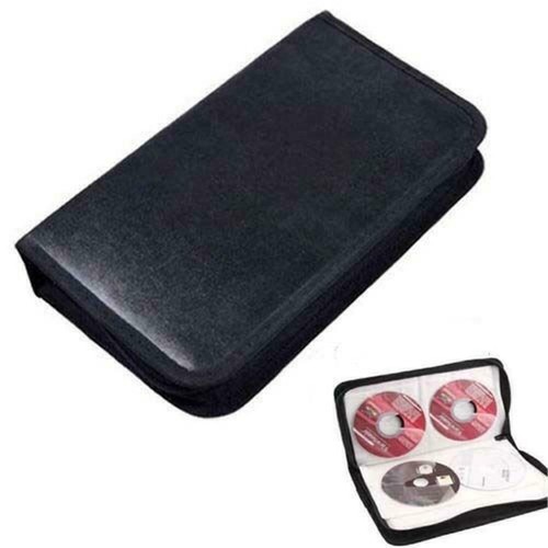 80Disc CD Holder DVD Case Storage Wallet VCD Organizer Faux Leather Bag 2024 - Photo 2/8