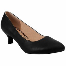 COMFORT PLUS LADIES KITTEN HEEL WOMENS CASUAL FORMAL WIDE FITTING LOW COURT SHOE