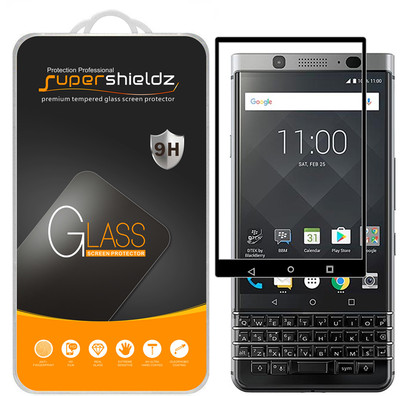 2X Supershieldz for Blackberry Keyone Full Cover Tempered Glass Screen Protector