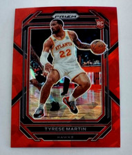 Tyrese Martin Red Cracked Ice RC Prizm #241 Atlanta Hawks Rookie 2022-23