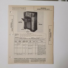 SAMS PHOTOFACT SERVICE MANUAL 19-21 MOTOROLA RADIO RECORD PLAYER 75F21 HS-91