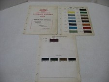 1972 Amc Javelin Amx Sst Hornet Original Dupont 2 Page Paint Color Chip Chart
