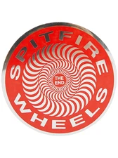 SPITFIRE WHEELS Foil Skateboard Sticker 2.5" red