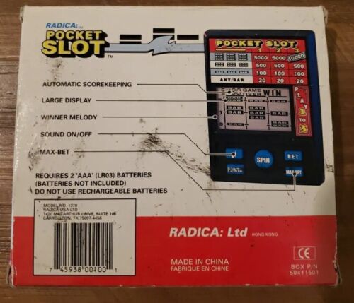 VINTAGE Radica Pocket Slot Electronic Handheld Game Casino Slots 1370 - Picture 3 of 7