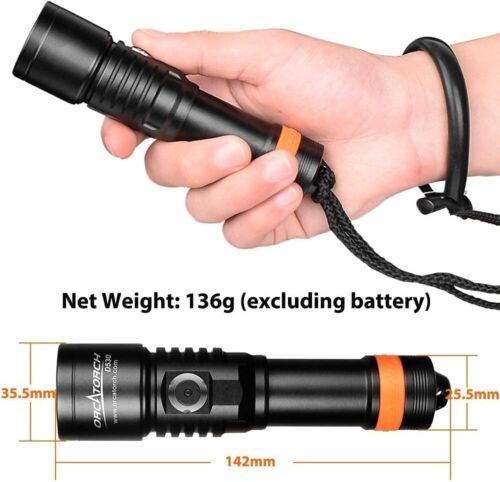 Scuba Dive Light, 1300 Lumens, 8 Degrees Narrow Beam Angle, Titanium Alloy Si... - Picture 6 of 7