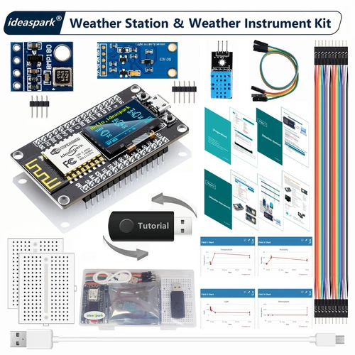 Stazione Meteo Strumento Kit NodeMCU ESP8266 0.96'' OLED per Arduino