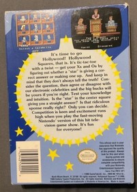 Hollywood Squares Nintendo Entertainment System NES Video Game W/ Box Tested VTG