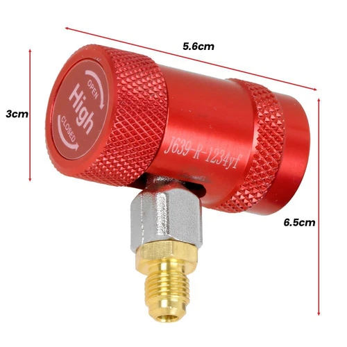 R1234yf Schnellwechsler Adapter Hoch-/Niederdruck A/C Kältemittel Krümmer Manometer - Bild 9 von 14