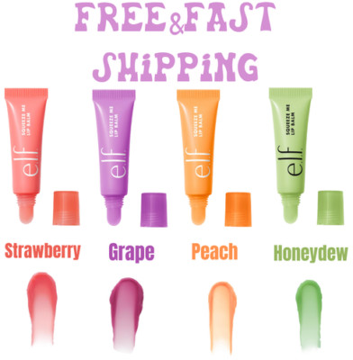 e.l.f. Squeeze Me Lip Balm, Moisturizing Lip Balm For A Sheer Tint Of Color, Inf