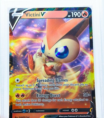 PSA 10 VICTINI V 025/202 Ultra Rare Sword & Shield Base Set 2020