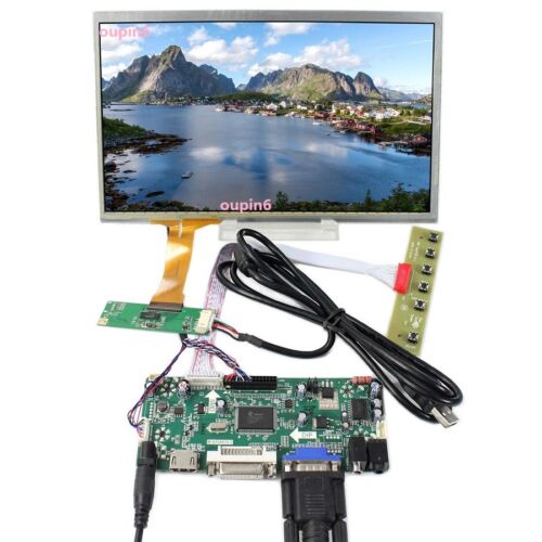 HDMI DVI VGA LCD LED Controller kit with 10.1" 1366x768 Capacitive Touch panel  - Picture 1 of 5
