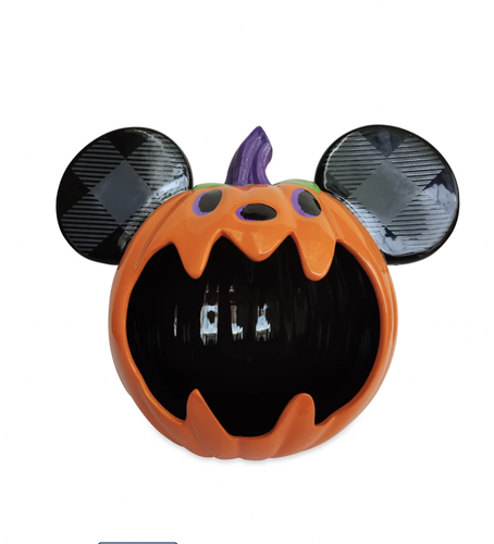 Disney Parks Halloween Trick Or Treat Mickey Jack O Lantern Candy Bowl New Ebay