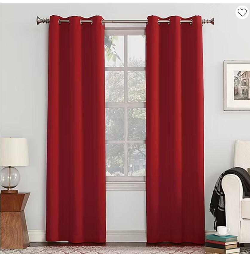Sun Zero Fulton Grommet Top Blackout Energy Saving Single Curtain Panel-image