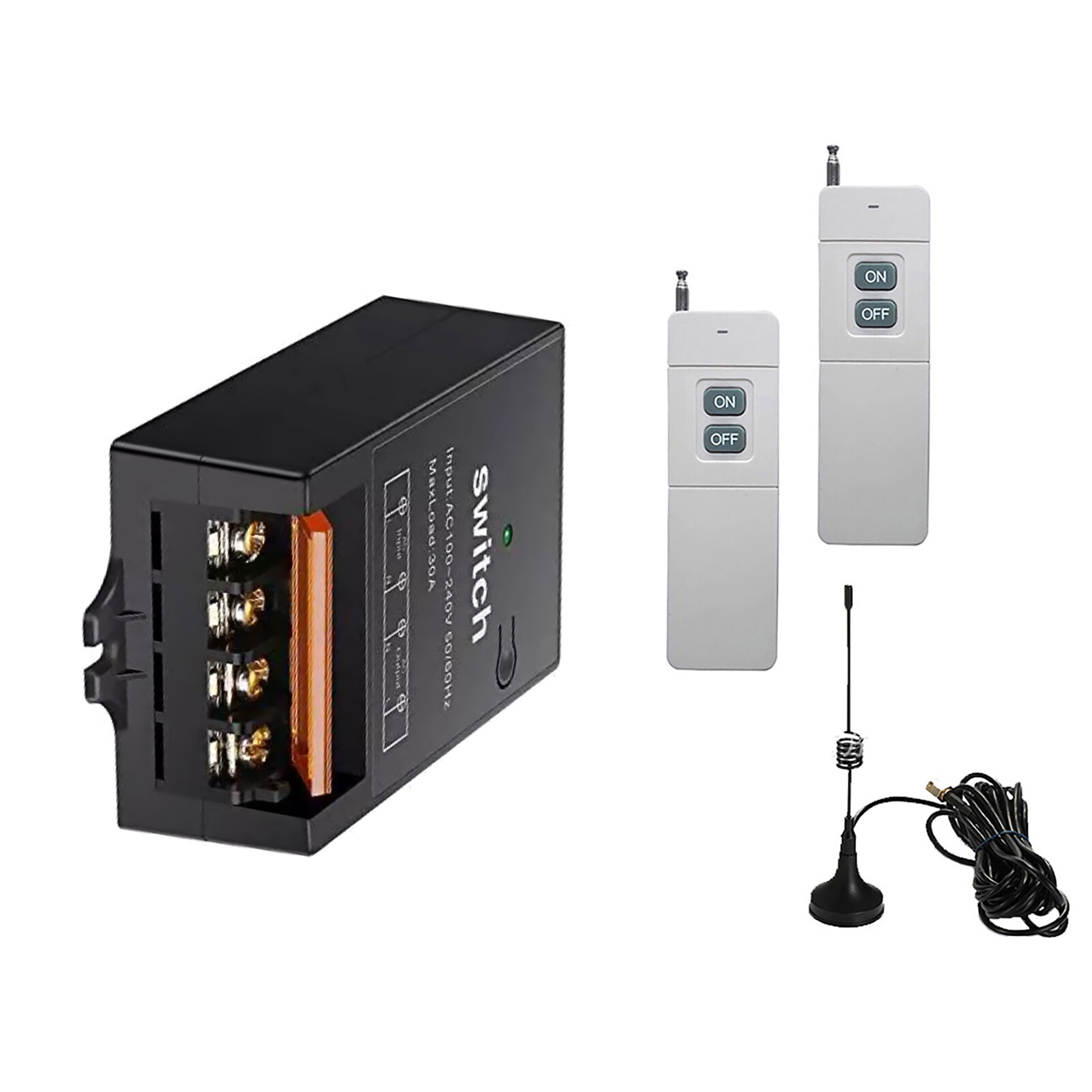 433MHZ 2CH Remote Control Switch System Wireless Transmitter Receiver AC100-240V