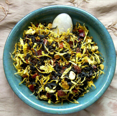 Blood Orange Raspberry Premium Black Tea Rose Hips & Calendula Flower Petals
