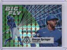 2021 Mosaic Big Fly Green Prizm #BF6 George Springer Toronto Blue Jays
