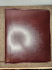 FRANKLIN QUEST Zip Binder Vintage -Classic - Made in USA - Red Leather (See Des)