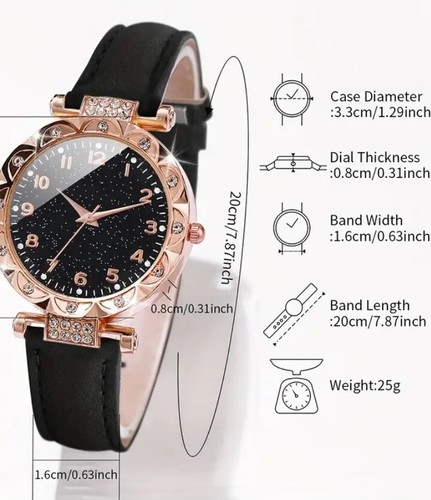 5 PCs Elegant Women's Fashionable Quartz Watch And Bracelet Set Ready To Wear! - Picture 6 of 6