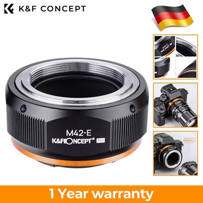 K&F CONCEPT M42-NEX Objektivadapter für M42 Objektiv auf Sony NEX E-Mount Kamera