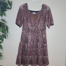 Speechless Girls Sparkle Shimmer Sequins Short Sleeve Dress Size XL