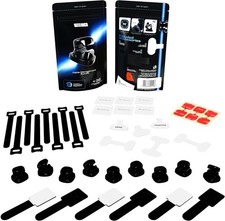 Cable Management Kit for Desk &ndash; 9 Rotating Spring Organisers & 36-Piece Wire