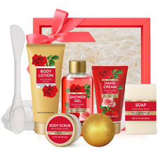 Spa Luxetique Gifts for Women 8Pcs of Romantic Luxury Rose Gift Set for Women Ba