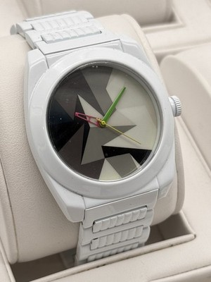 Firetrap MOROSS Quarz Herrenuhr Designer Modern Geometrisch Edelstahl Weiß