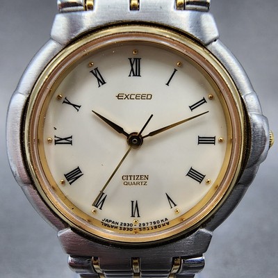 Citizen Exceed Watch Women 25mm Cream Dial Two Tone 2930-294831