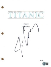 James Cameron Signed Autograph Titanic Movie Script Full Screenplay Beckett COA