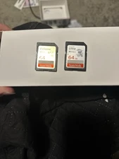 2 Sandisk 64Gb SD Cards Extreme And Ultra 80/90MB/s