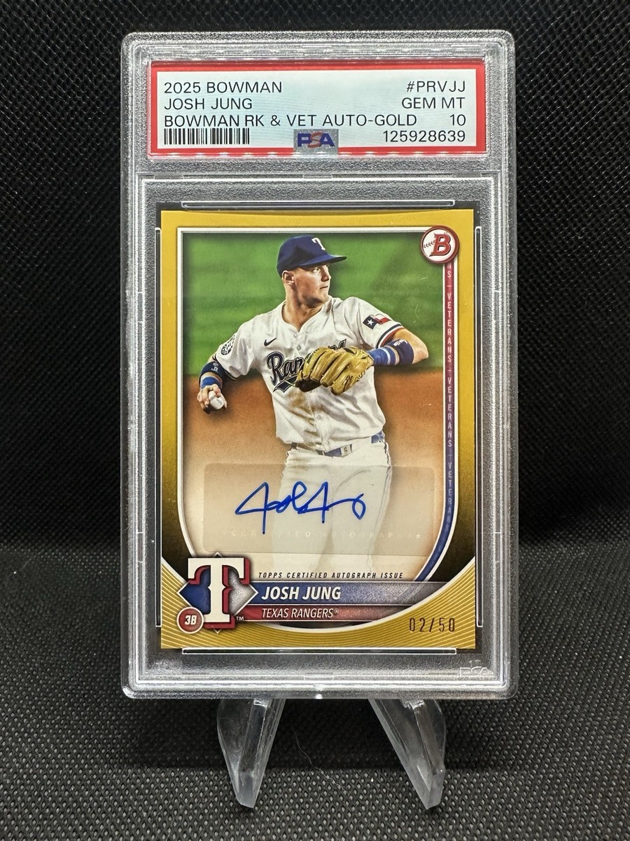 Josh Jung 2025 Bowman Auto Gold /50 PSA 10 (pop 1) | eBay