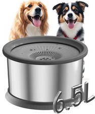6.5L Dog Water Bowl No Spill 1.6 Gallon Stainless Steel Water Bowl for Dogs 2...