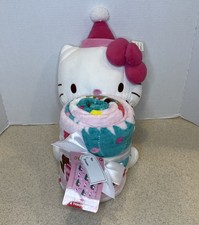 Hello Kitty Christmas Character Pillow And Throw Set