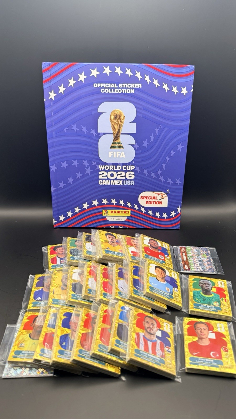 Panini WC2026 Gold Crumple Online Exclusive 980 Sticker Set/Limited HC/CC 12 Set