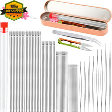 58 Pcs Beading Needles for Jewelry Making, Big Eye Beading Needles Ultra-Thin...