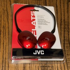 JVC Flats HA-S160-R Flat Foldable Lightweight Stereo Headphones New in Red