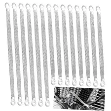 14pcs Ground Straps, 10/12 inch Engine Universal Automotive Ground 14pcs-Sliver