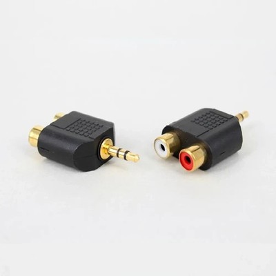 JACK MACHO TRS Adapter Stecker 3,5mm STEREO auf 2 RCA BUCHSE REF720