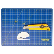 HobbyCut Schneidmatte A4 selbstheilend mit Olfa Cutter und Folienschneider