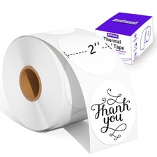 Round Thermal Labels, Thermal Printer Labels use for Barcode, Shipping, Custo...