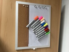 Magnetic Whiteboard 40 x 31.5 cm with 10 Liquid Chalk Markers – Complete Set