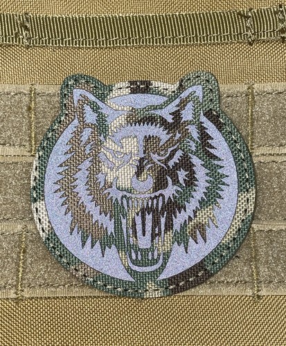 Wolf Werewolf Alpha Forest Creature IR Tactical Reflective Patch Hook ...