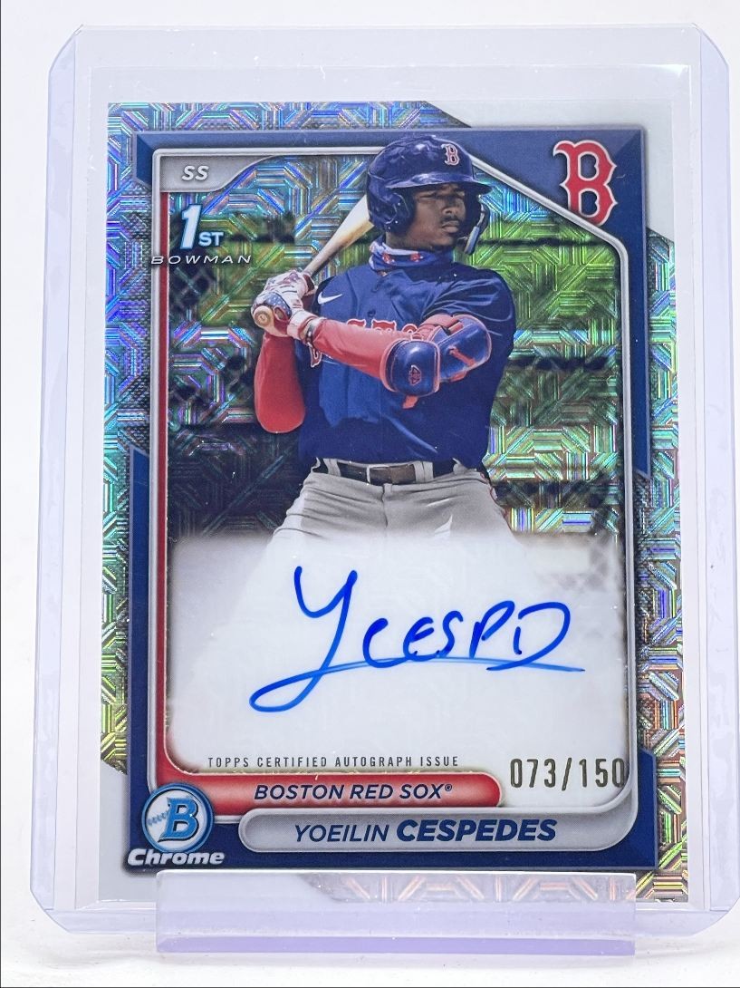YOEILIN CESPEDES 2024 BOWMAN CHROME 1ST HTA CHOICE REFRACTOR AUTO /150 Q0190
