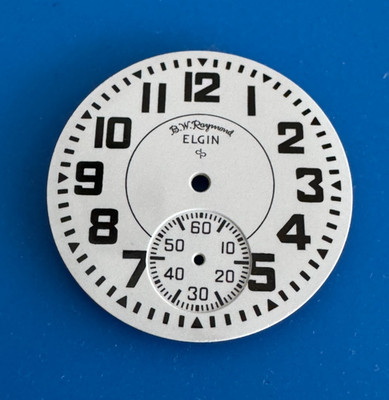 VINTAGE 16 SIZE ELGIN B.W. RAYMOND POCKET WATCH PORCELAIN DIAL