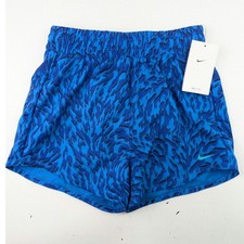 Nike Blue Animal Print Girls Training Shorts - Medium