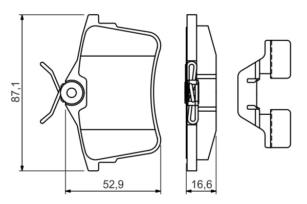 0 986 494 646 Bosch brake pad set, disc brake for Citroen, Peugeot