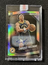 2024-25 Panini Prizm Black Enrique Freeman Auto RC Silver Prizm #245 Pacers
