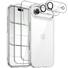 5 in 1 Case for iPhone 17 Air 6.5-Inch with Screen & Camera Lens Protectors