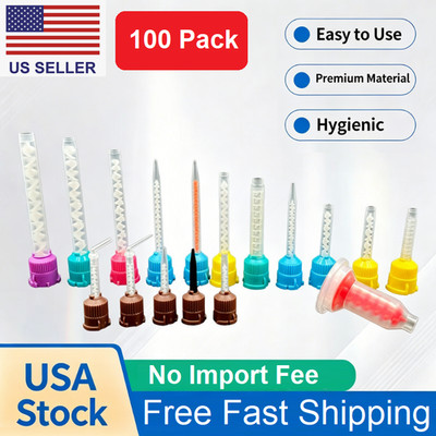 100Pcs Dental Disposable Impression Mixing Tips Temporary Cement HP Mixing Tips