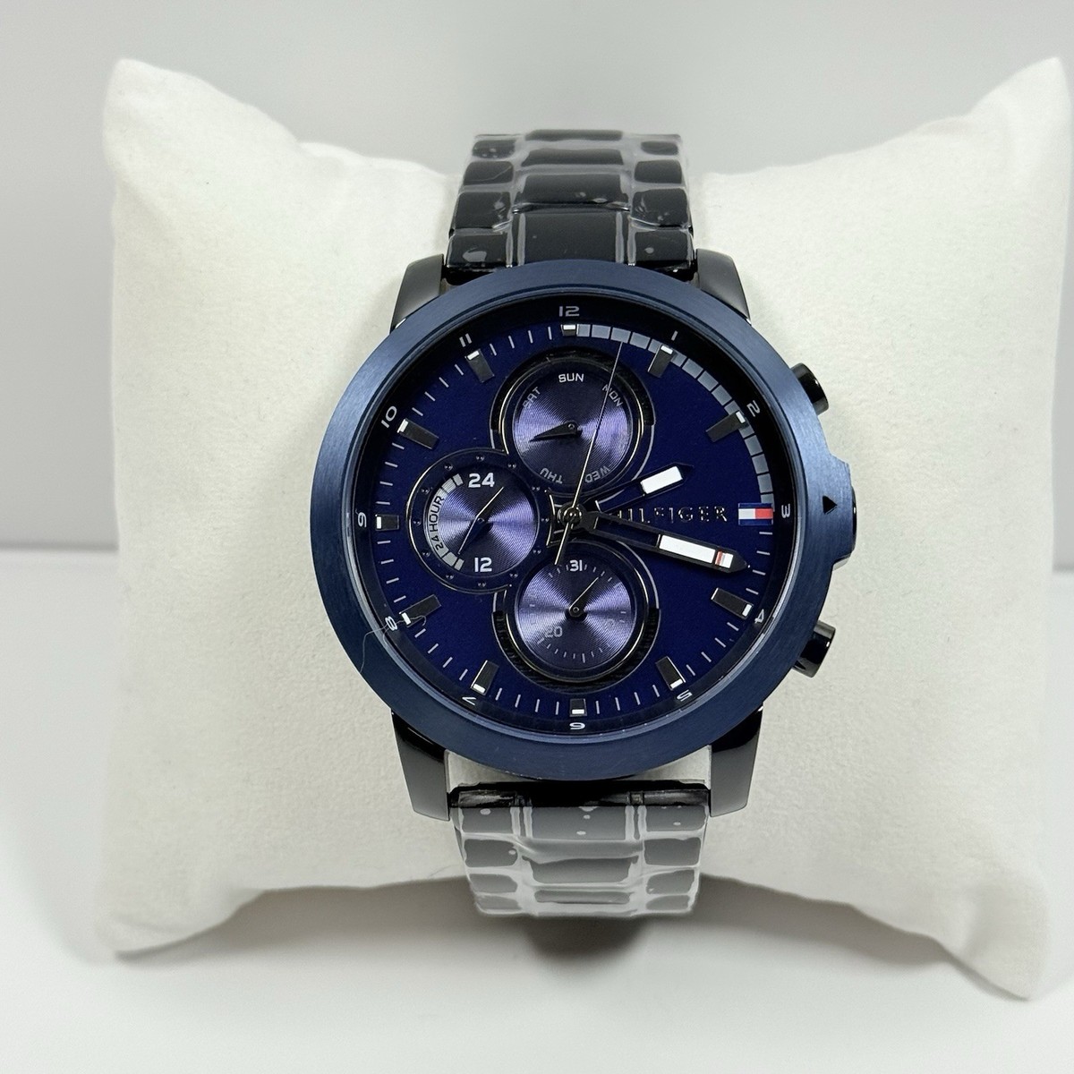 Tommy Hilfiger Jameson Multi Blue Dial Black Band Men